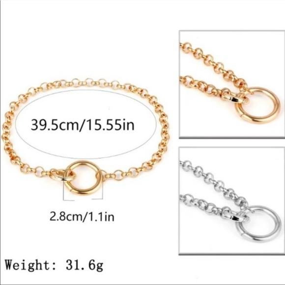 NEW 18K GOLD PUNK MIAMI CHOKER NECKLACE - Picture 4 of 4